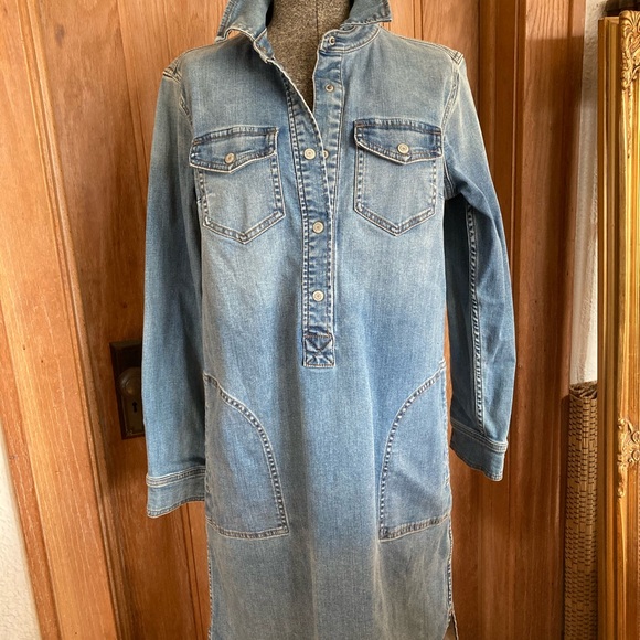 Lands’ End Denim Dress Women’s Size 8 - Picture 2 of 9